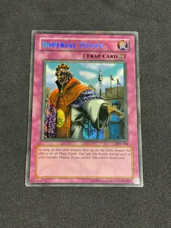 Yugioh Imperial Order PSV-104 Secret Rare Reverse Foil Slight Fade LP - Image 1