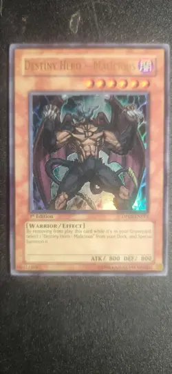 Destiny Hero - Malicious DP05-EN011 Ultra Rare 1st Edition Edison Yugioh - Image 1