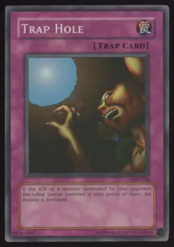 Yu-Gi-Oh! Trap Hole #LOB-058 Super Rare Foil - Image 1