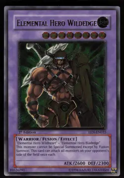 Elemental Hero Wildedge EEN-EN035 Ultimate Rare 1st Edition EURO Yu-Gi-Oh NM - Image 1