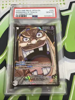 2024 One Piece OP09 Marshall D. Teach Alternate Art PSA 10 | Emperor Energy - Image 1