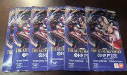 One Piece TCG OP14 The Azure Sea’s Seven Sleeved Booster Packs Lot of 6 Sealed - Image 1