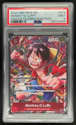 2024 One Piece EN Monkey D. Luffy 2024 CS Celebration Pack #012 PSA 9 Mint - Image 1