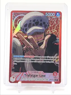 TRAFALGAR LAW 2026 ONE PIECE AZURE SEA'S LEADER ALTERNATE ART OP14-001 Q0165 - Image 1