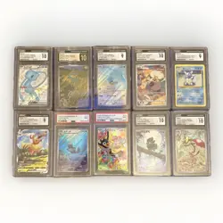 Pokemon PSA CGC Graded Lot of 10 Slabs Cards Mew Pristine Squirtle - Image 1