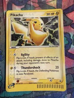 2003 SEALED 2 Card Pikachu 12 & Meowth 13 HOLO Black Star Rare POKEMON Promo - Image 1