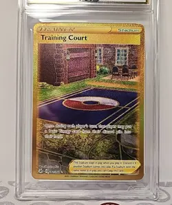 AGS 💎 10 Training Court #282 Secret Rare 2021 Pokemon Fusion Strike Card Graded - Image 3