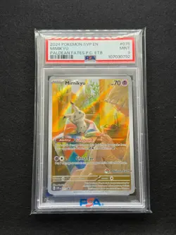 Mimikyu 075 Scarlet & Violet Promo Holo Card Pokemon Center PSA 9 - Image 1