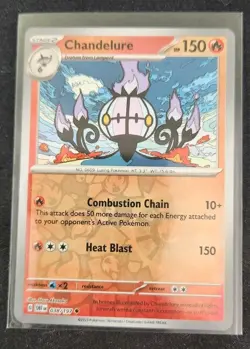 Chandelure ERROR REVERSE HOLO BLEED 038/197 Pokemon TCG Card OBF Near Mint NM - Image 1