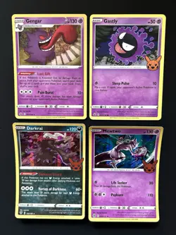 Gengar, Mewtwo, Gastly, & Darkrai Halloween Holo Lot Pokemon Cards - NM - Image 1