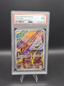 Drowzee Scarlet and Violet Base Set Illustration Rare Card 210/198 PSA 9 - Image 1