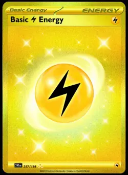 Pokemon TCG Basic Lightning Energy 257/198 Scarlet & Violet Hyper Rare Card - LP - Image 1