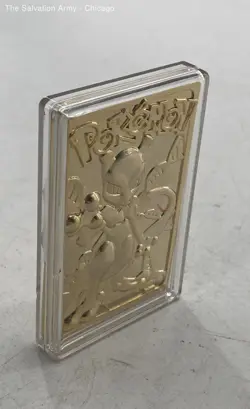 1999 Nintendo 23K Gold-Plated Plaque Of Mewtwo Single Trading Pokemon Card - Image 2