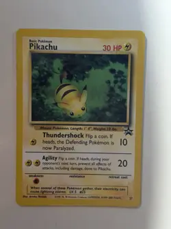 Pokemon Pikachu Black Star Promo 27 WOTC NM/LP NICE CARD! - Image 1