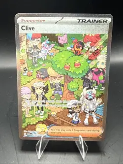 Pokemon TCG Clive Paldean Fates Holo Full Art Trainer Card 236/091 SV - Image 1