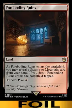 Foreboding Ruins** FOIL ** (Reveal Land) #279 - Doctor Who - NM MTG - Image 1