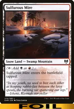 Sulfurous Mire ** FOIL ** #270 (Dual-Snow Land) - Kaldheim - CUC NM MTG - Image 1