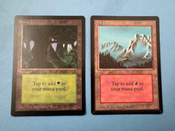 MTG Beta Edition, Forest and Mountain! 1993 Vintage Magic! - Image 1