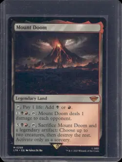 2023 Magic MTG Lord of Rings Tales Middle-Earth Mount Doom Foil #0258 - Image 1