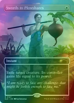 Swords to Plowshares The Office Secret Lair Foil MTG NM - Image 1
