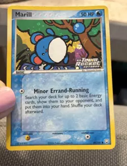 Marill 68/109 Team Rocket Returns Reverse Holo Pokemon Card Stamped - Image 4