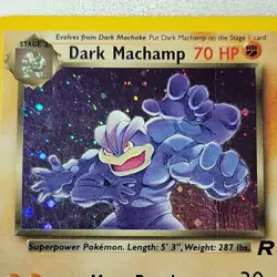 Pokemon TCG Dark Machamp Holo Rare 10/82 Team Rocket WOTC LP - Image 2