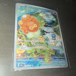 Pokemon Castform Sunny Form 195/191 Surging Sparks Illustration Rare Holo HP 70 - Image 1