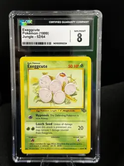 Exeggcute 52/64 Jungle-1st Edition Regular Pokemon CGC 8 - Image 1