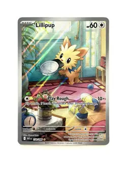 Lillipup 154/086 White Flare Illustration Rare Pokemon TCG Card NM - Image 1