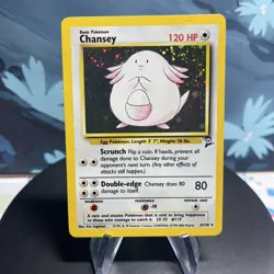 Pokemon Chansey 3/130 Base Set 2 Holo MP - Image 1