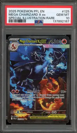 Pokemon Mega Charizard X ex Phantasmal Flames SIR #125 PSA 10 Gem Mint - Image 1