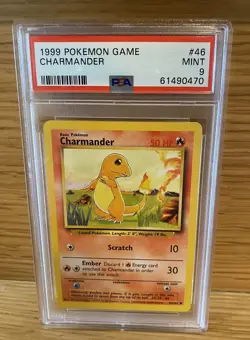 1999 Pokemon Card - Charmander 46/102 - Base Set - PSA 9 - Image 1