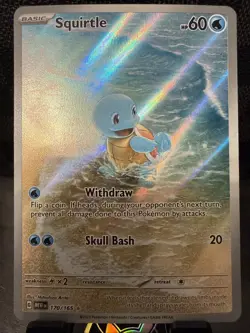 💥 Pokemon Squirtle Illustration Rare Full Art Holo Scarlet & Violet 151 170/165 - Image 1