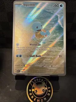 💥 Pokemon Squirtle Illustration Rare Full Art Holo Scarlet & Violet 151 170/165 - Image 2