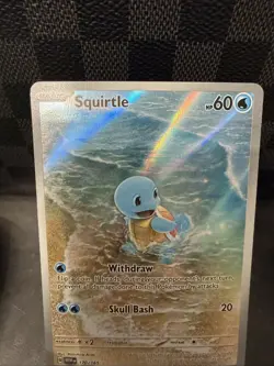 💥 Pokemon Squirtle Illustration Rare Full Art Holo Scarlet & Violet 151 170/165 - Image 4