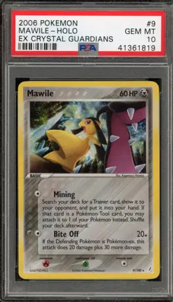 Pokemon Mawile EX Crystal Guardians Holo Rare #9 PSA 10 Gem Mint - Image 1