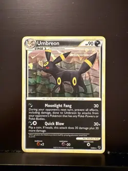 Pokemon Umbreon Cracked Ice Holo Rare 10/90 2010 Undaunted Deck Exclusive - Image 1