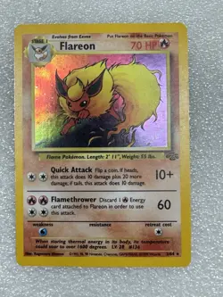 The Pokemon Company Pokemon Flareon Jungle 03/64 Holo Rare 70 HP 1999 TCG - Image 1