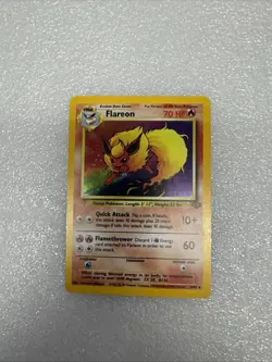 The Pokemon Company Pokemon Flareon Jungle 03/64 Holo Rare 70 HP 1999 TCG - Image 4