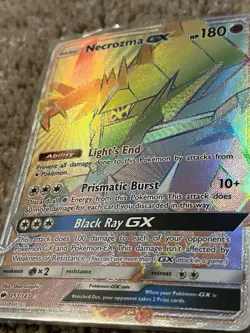 Pokemon Rainbow Necrozma GX 153/147 Burning Shadows Secret Rare Full Art Holo - Image 3