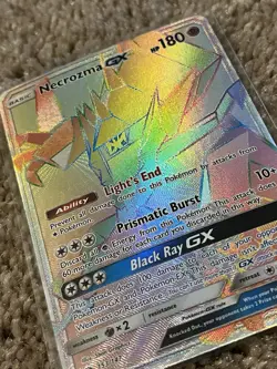 Pokemon Rainbow Necrozma GX 153/147 Burning Shadows Secret Rare Full Art Holo - Image 4