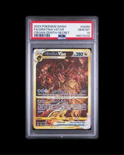 2023 Pokemon SWSH Crown Zenith Secret #GG69 FA/ Giratina VSTAR PSA 10 - Image 1