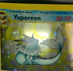 *NEAR MINT* Rare Holographic Pokemon Jungle Set Vaporeon 12/64 (Unltd, English) - Image 4