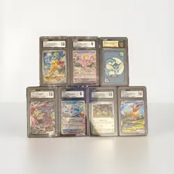 Pokemon CGC Graded Lot of 7 Slabs Cards Eevee & Evolutions Pristine, Umbreon - Image 1