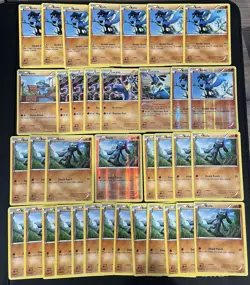 Pokemon TCG Riolu & Lucario Lot Of 36 Cards Fates Collide, Plasma Storm - Image 1