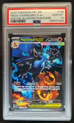 2025 Pokemon Mega Charizard X ex Special Illustration Rare #125/094 PSA 10 - Image 1