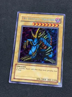 Yugioh Tri-Horned Dragon LOB-EN000 Secret Rare 2004 'EN' NM+ - Image 3