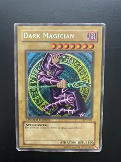 Yugioh Dark Magician BPT-001 Limited Edition Secret Rare Damaged - Image 1