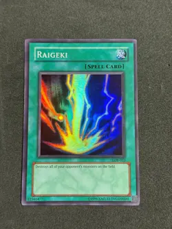 Yugioh Raigeki LOB-053 Super Rare 2003 'Spell' Unlimited NM+ - Image 1