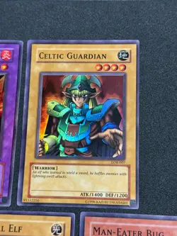 Yugioh Flame Swordsman Celtic Mystical 5X LOB Super Rare Original 02-03 Unl NM - Image 3